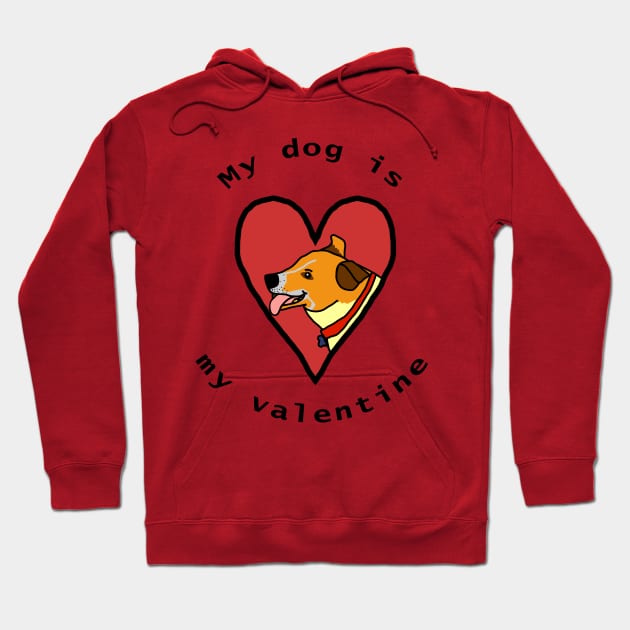 My Dog is My Valentine Corgi Terrier Cross Hoodie by ellenhenryart